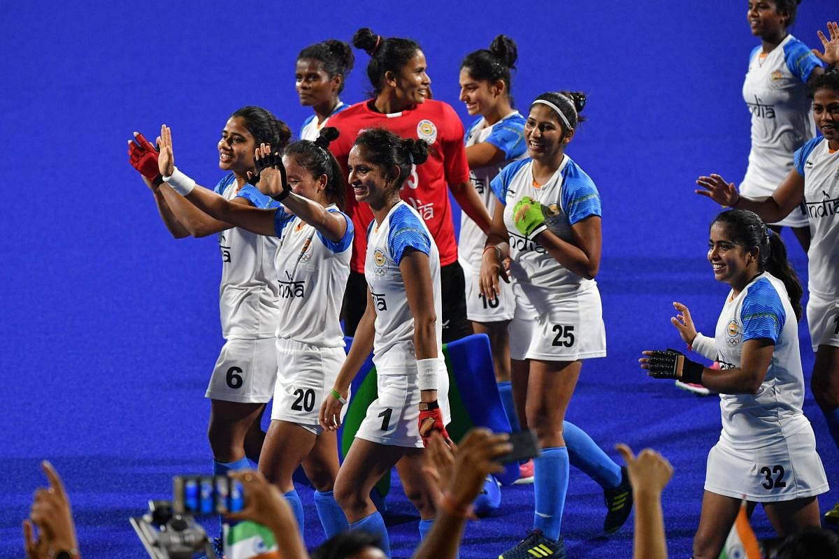 ON THE CUSP OF GLORY Indian eves will be keen to put on another collective performance in the final against Japan. AFP