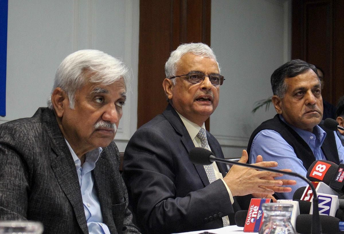 Chief Election Commissioner OP Rawat along with Election Commissioners Sunil Arora (L) and Ashok Lavasa (R). PTI file photo