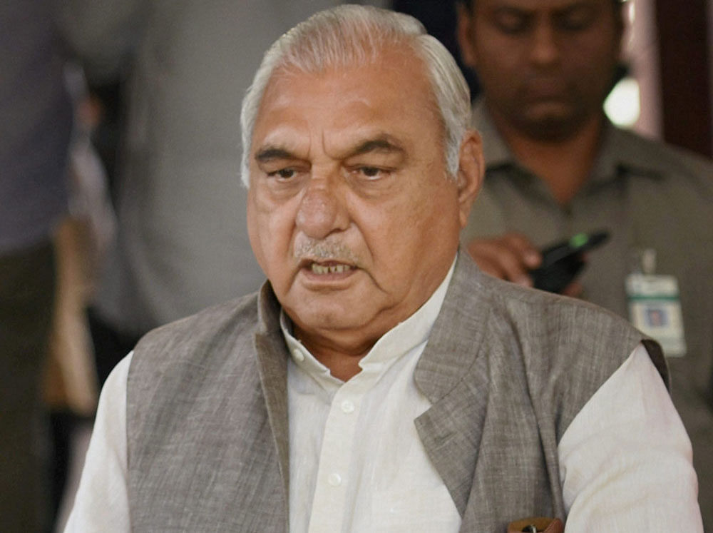 Former chief minister Bhupinder Singh Hooda too has embarked on a 'Jan Kranti Yatra' to assert his leadership in the state. (PTI File Photo)