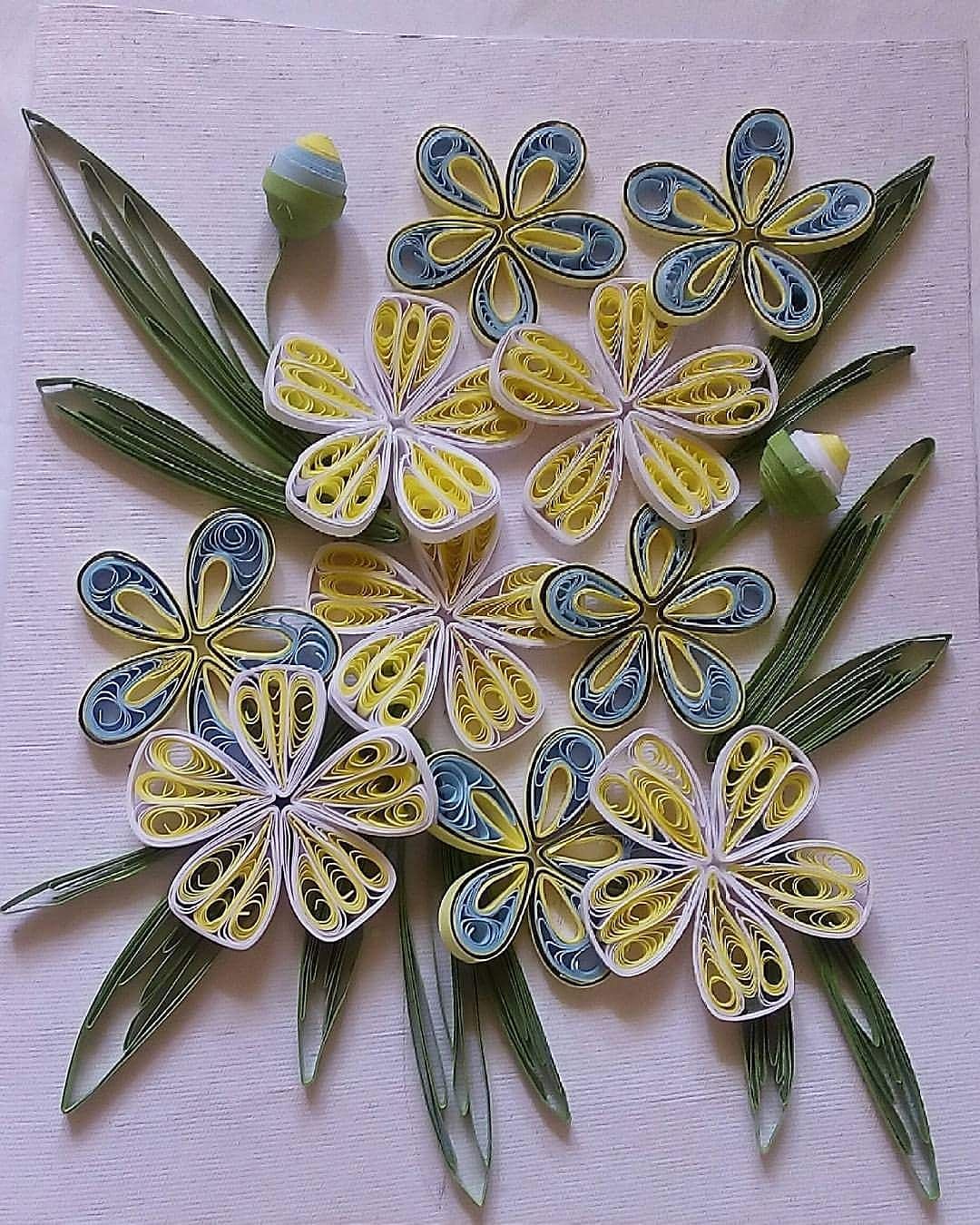 Apoorva uses handmade quilling paper to make intricate designs. 