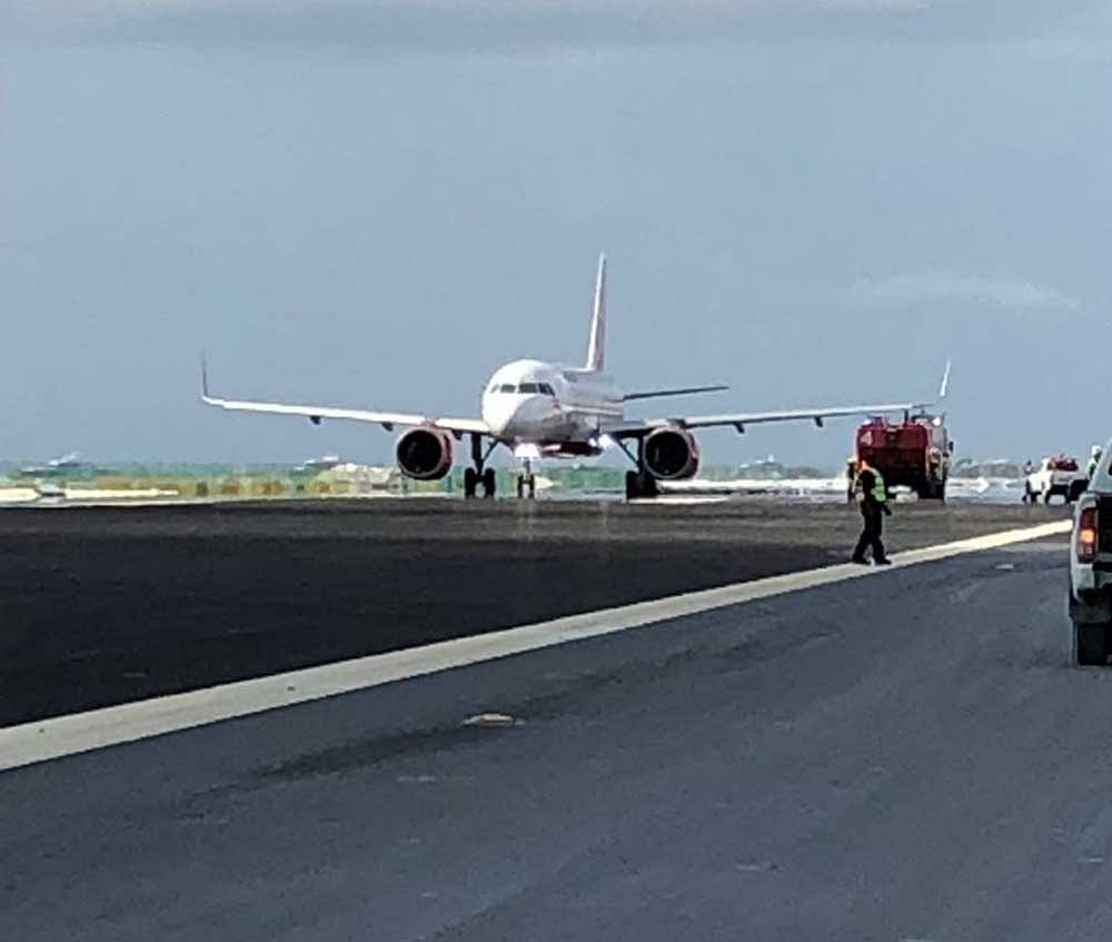 An Air India aircraft, carrying more than 136 people, on Friday landed on a wrong runway at Male airport in Maldives. Image tweeted/ @MohamedAmeeth