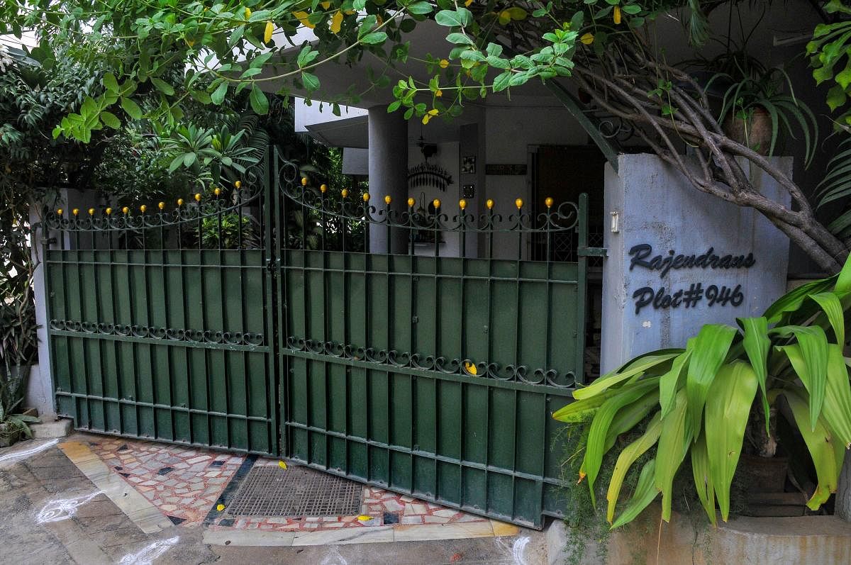 A view of Director General of Police T K Rajendran's residence, where CBI conducted a search in connection with the Gutkha scam, in Chennai. (PTI File Photo)