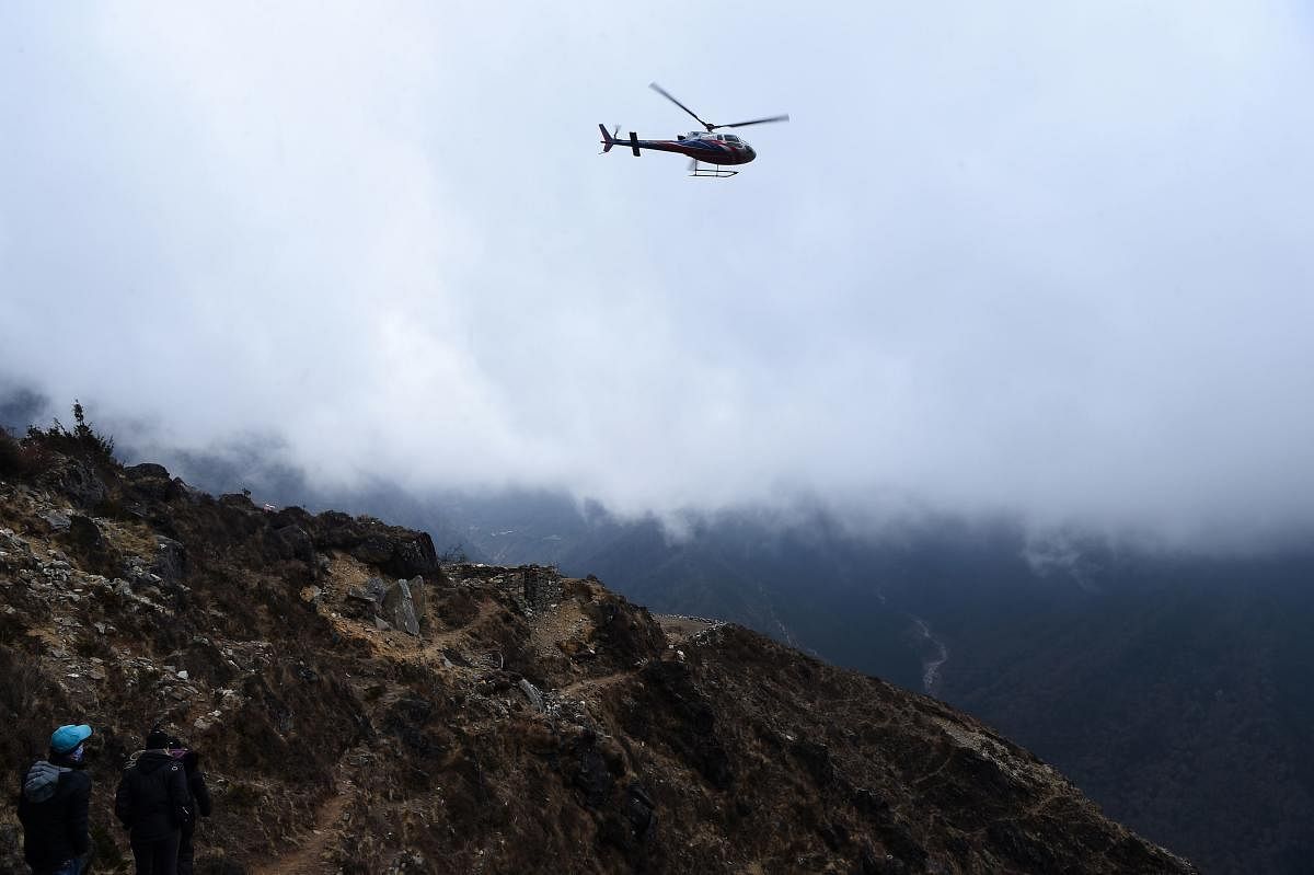 The Kathmandu-bound Altitude Air helicopter was carrying six passengers. AFP file photo for representation