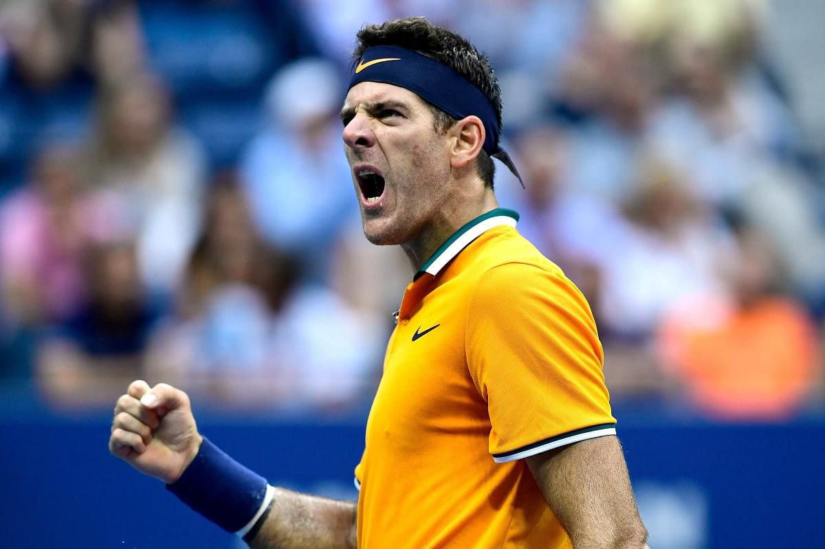 Juan Martin del Potro of Argentina reacts during his men's singles semi-final match against Rafael Nadal of Spain on Day Twelve of the 2018 US Open at the USTA Billie Jean King National Tennis Center. AFP photo