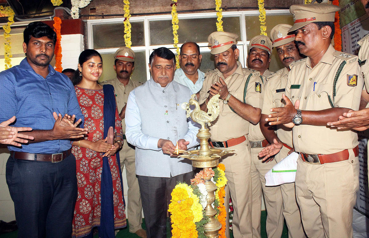Lions district 317 C Governor Tallur Shivarama Shetty inaugurates blood donation camp organised as a part of Forest Martyrs' Day in Udupi on Tuesday.