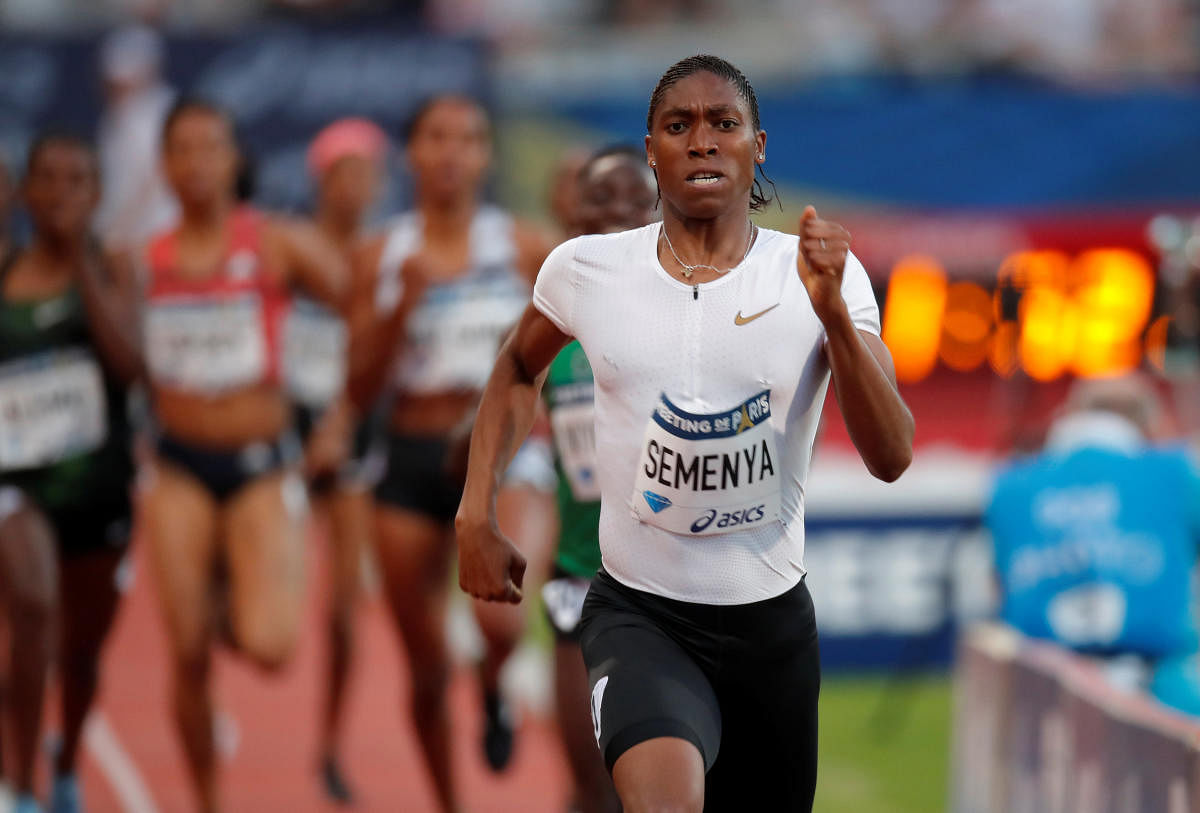South Africa's Caster Semenya powered to victory in the women's 800m at the Diamond League meet in Paris. REUTERS