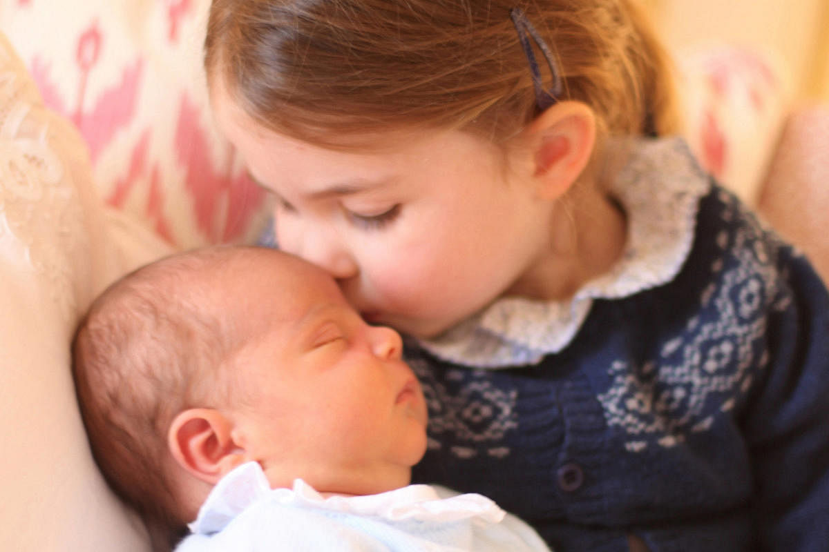 Britain's Princess Charlotte and her brother Prince Louis are seen in this photograph released by Kensington Palace, and taken by Britain's Catherine, Duchess of Cambridge. Reuters