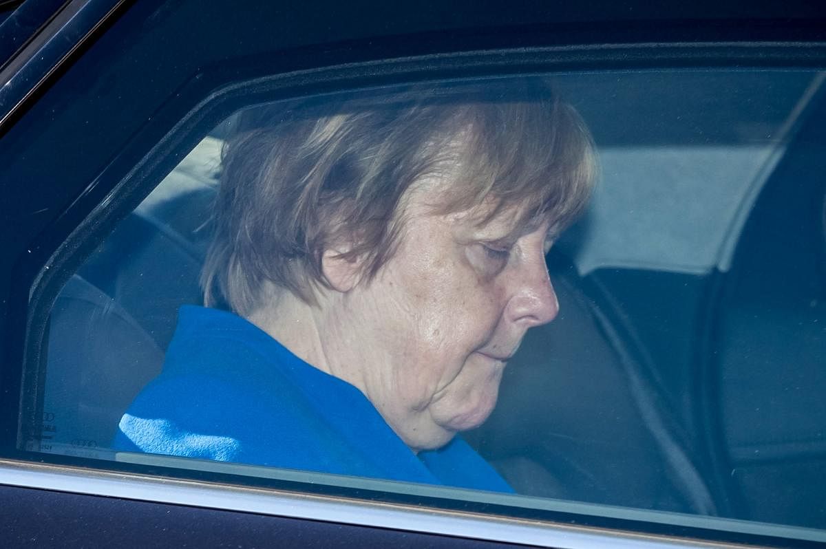 German Chancellor Angela German Chancellor and leader of the Christian Democratic Union (CDU) Angela Merkel leaves the Bundestag (lower house of parliament) in her car after a parliamentary group meeting of the conservative CDU/CSU union, on July 2, 2018