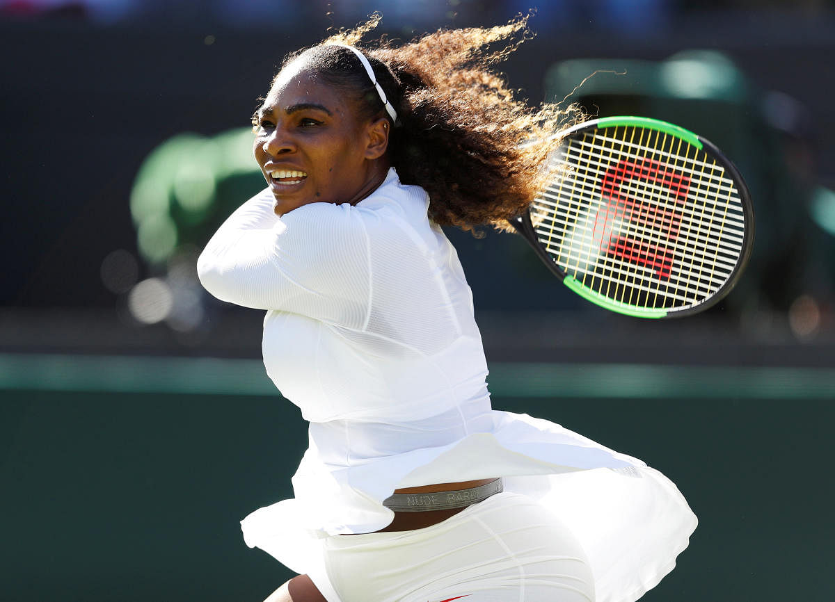 Serena Williams was among a clutch of mothers in action in day one of Wimbledon on Monday. Reuters