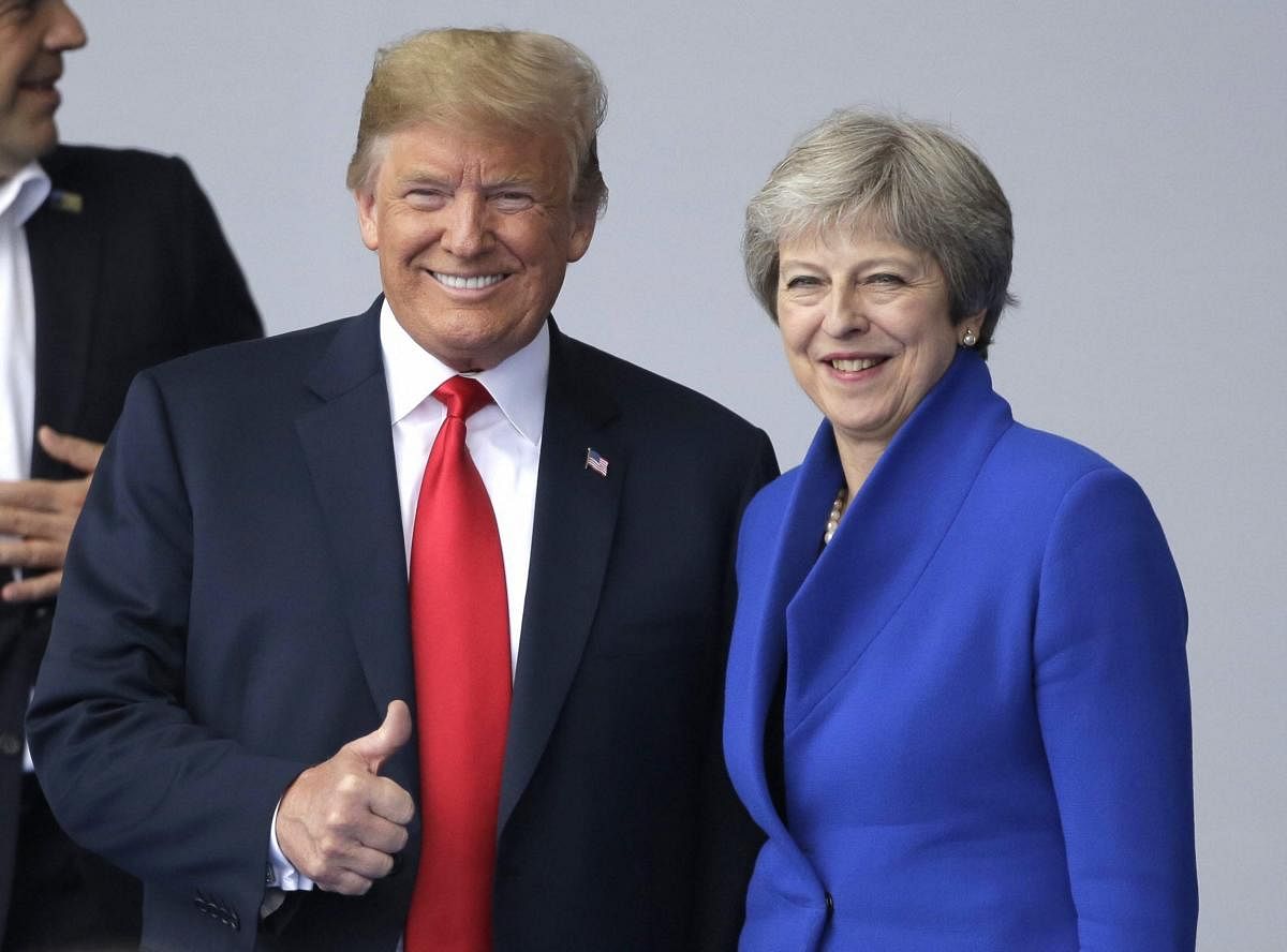 May and Trump will hold talks on Brexit, relations with Russia and trade ties at the prime minister's Chequers country residence followed by a press conference. (AP/PTI File Photo)