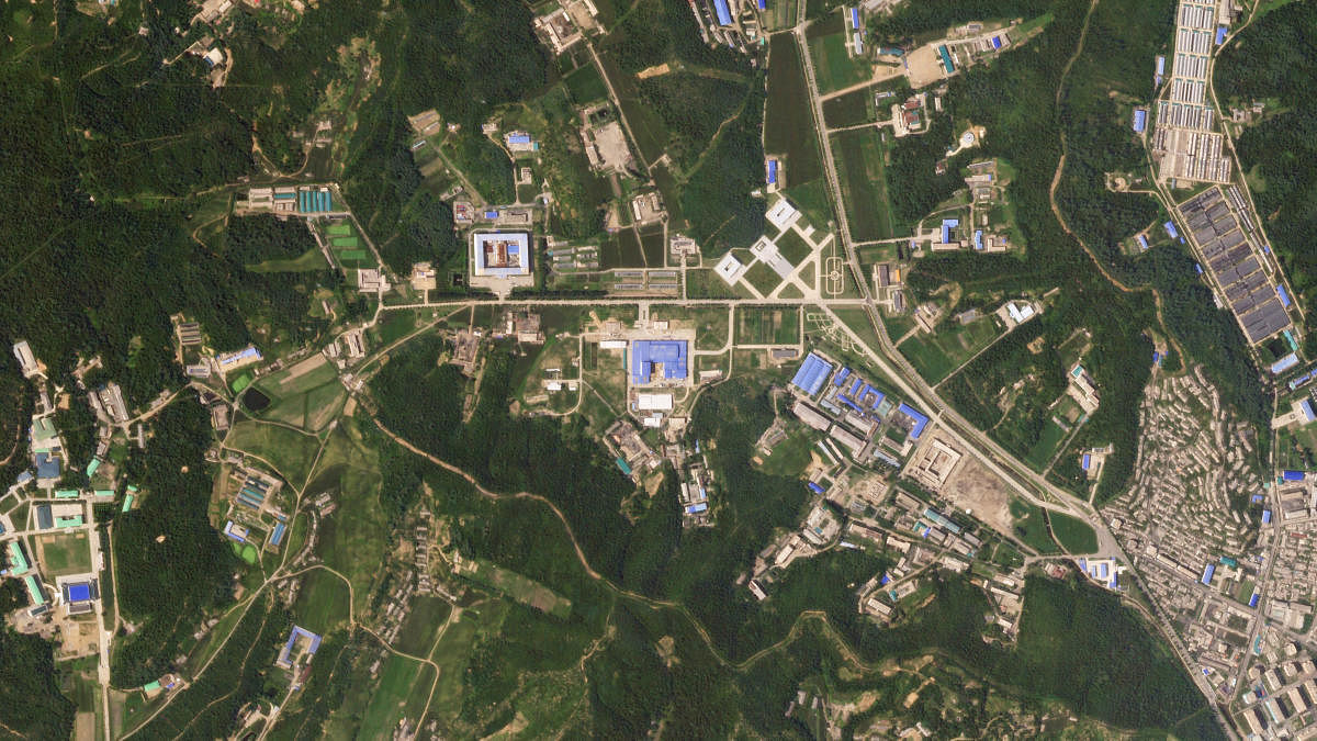 A satellite image shows the Sanumdong missile production site in North Korea on July 29, 2018. Planet Labs Inc/Reuters