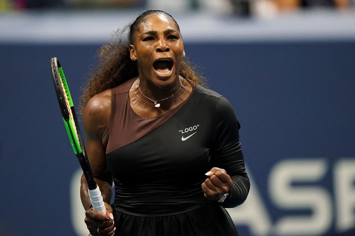 Serena Williams of the US defeated Czech Republic's Karolina Pliskova in the quarterfinals of the US Open. AFP