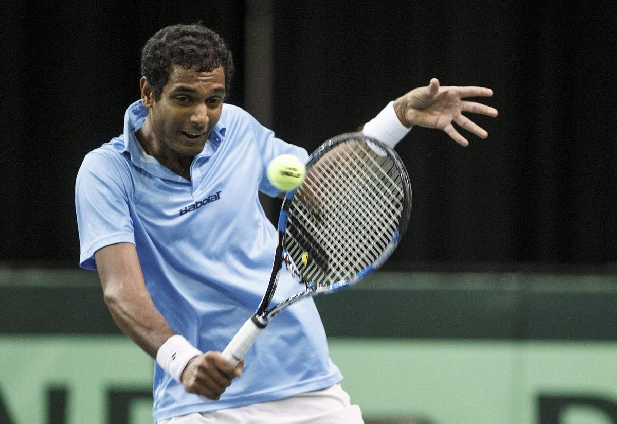 India's Ramkumar Ramanathan is one win away from becoming the second Indian to win a singles title in ATP World Tour. AP/PTI File Photo 