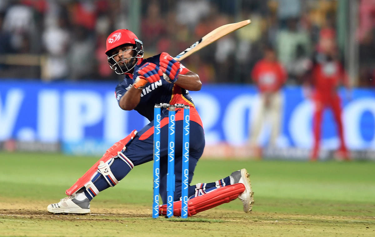 Delhi Daredevils' Rishabh Pant, who showed how destructive he can be against RCB, will look to punish Kings XI Punjab on Monday. DH PHOTO/ SRIKANTA SHARMA R 