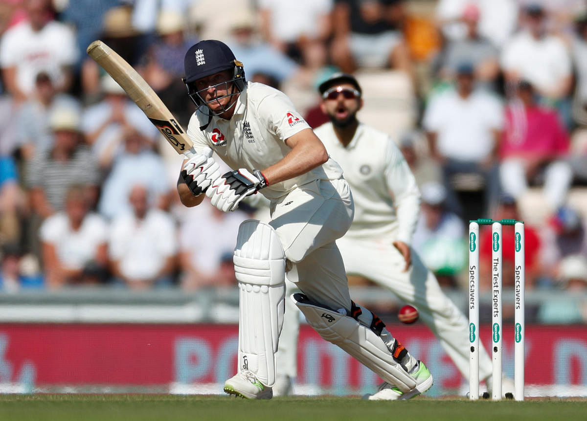 Jos Buttler en route to his 69 on Saturday. REUTERS