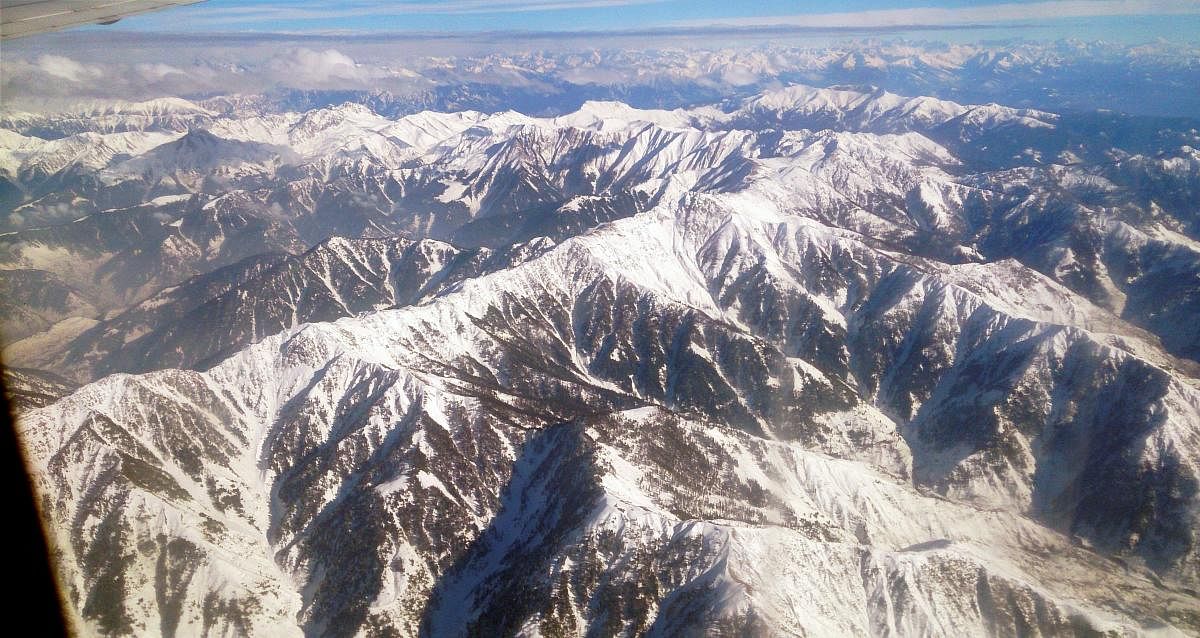 A view of snow covered mountains of the Kashmir Valley. (PTI File Photo)
