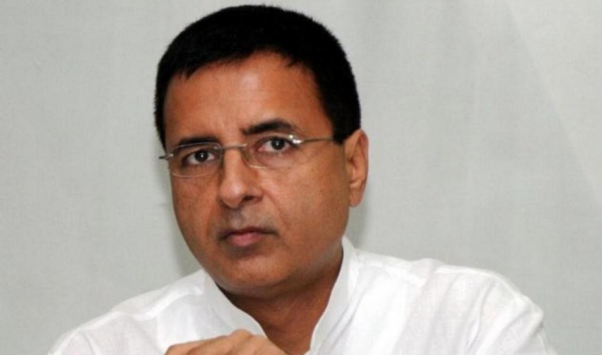 Congress's communications in-charge Randeep Surjewala. DH file photo