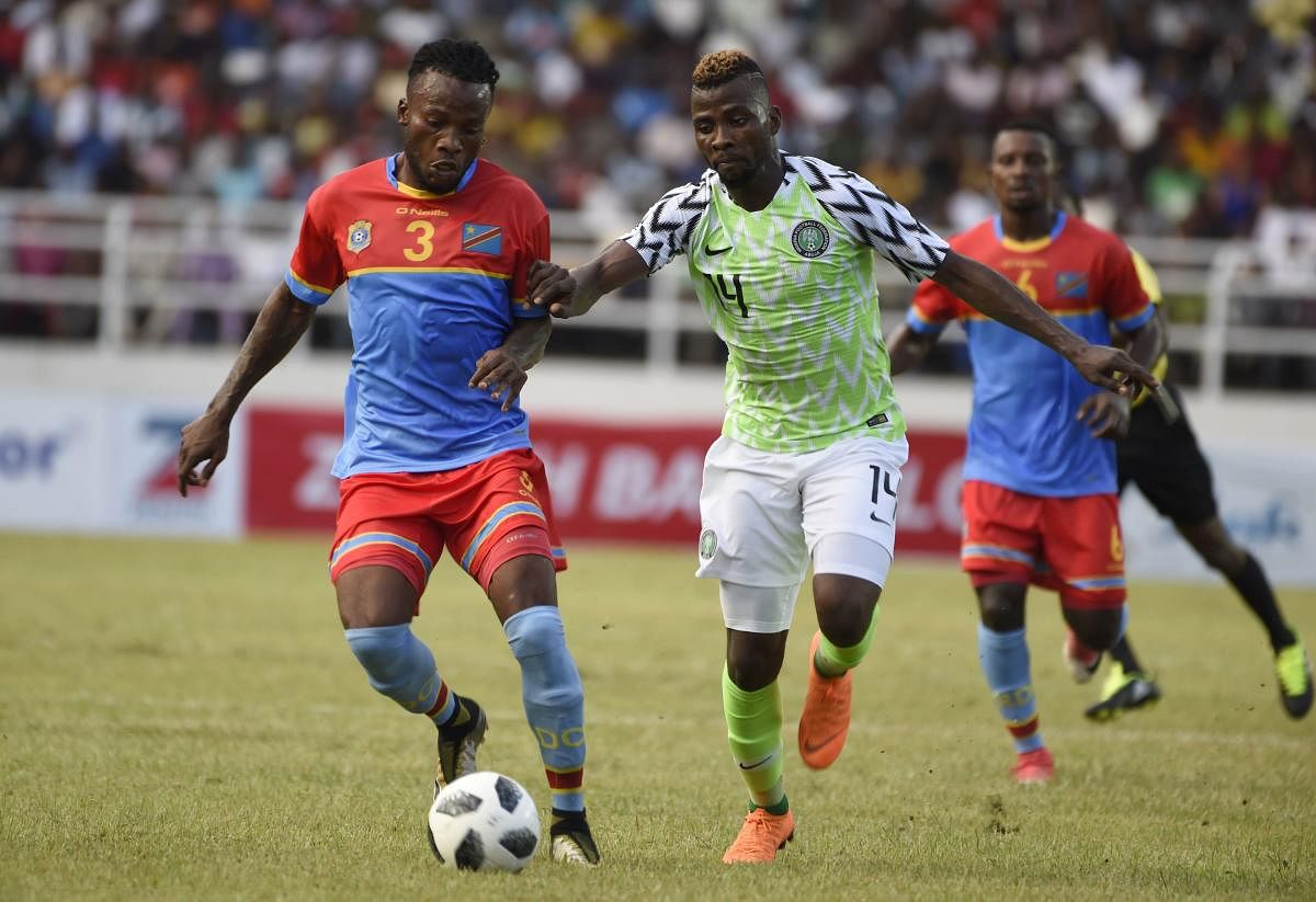 IN FOCUS Striker Kelechi Iheanacho (centre) will be one of the key players for Nigeria at the World Cup. AFP 