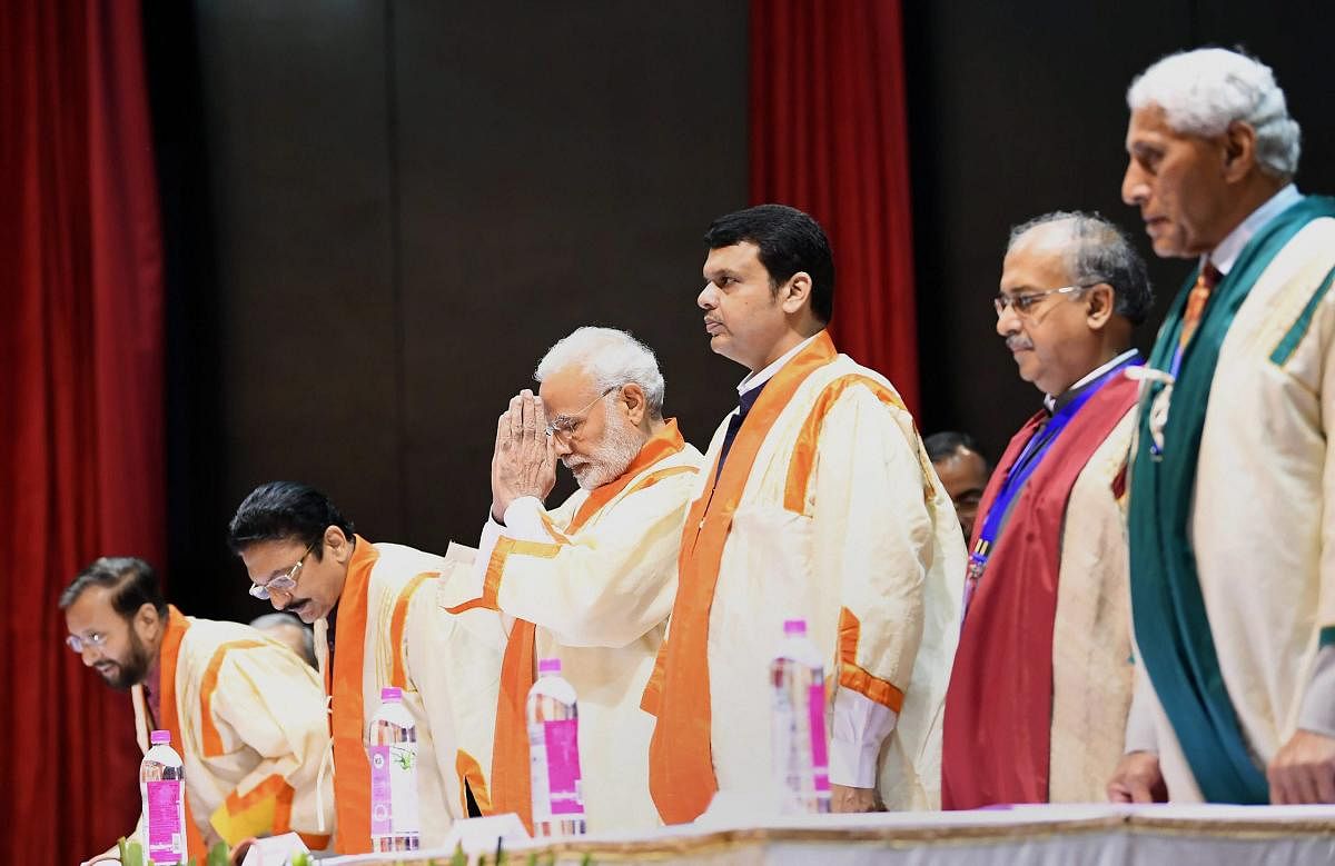Prime Minister Narendra Modi attends the 56th Annual Convocation of Indian Institute of Technology, Bombay, in Mumbai. (PTI Photo)