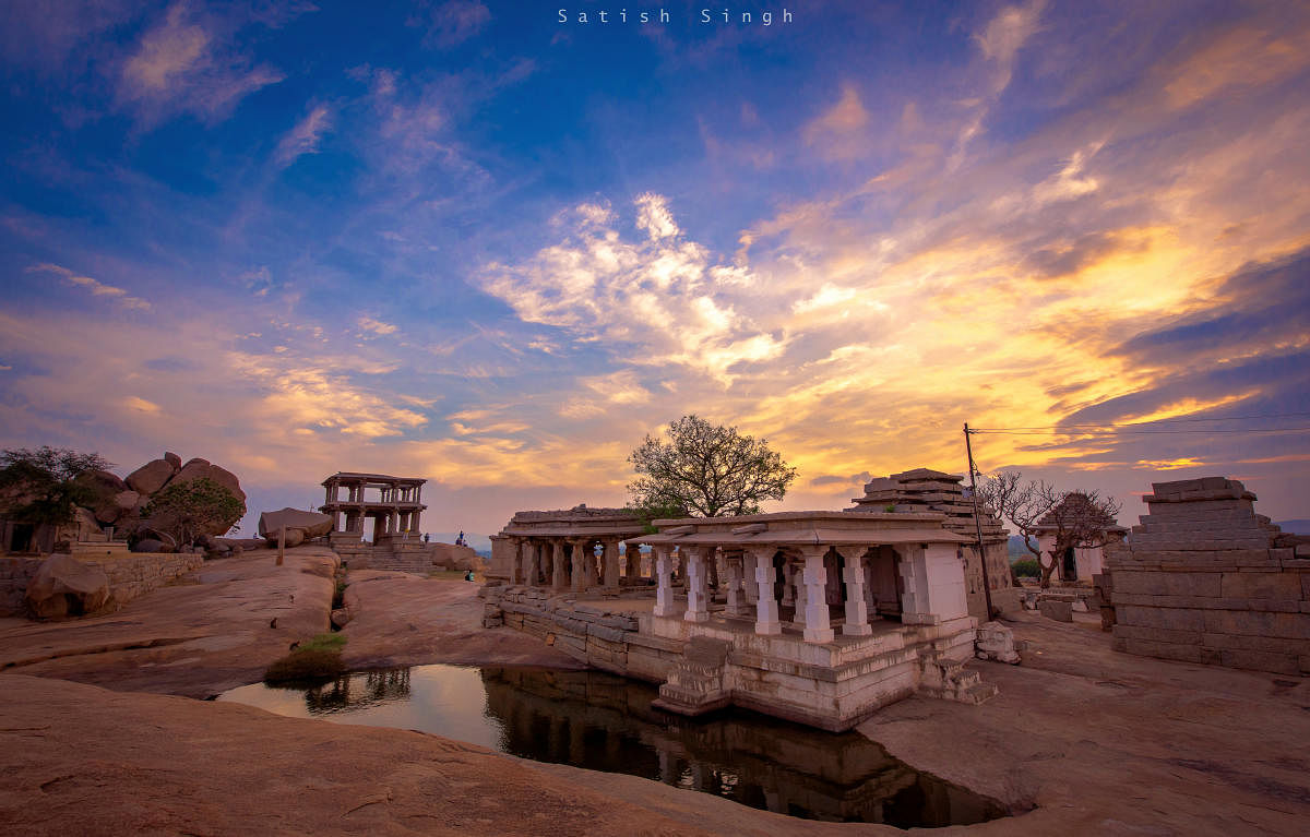 Though a major part of Hampi is in ruins, the place hasn’t lost its charm. A shot of Hemakutta Hills taken by Satish Singh.