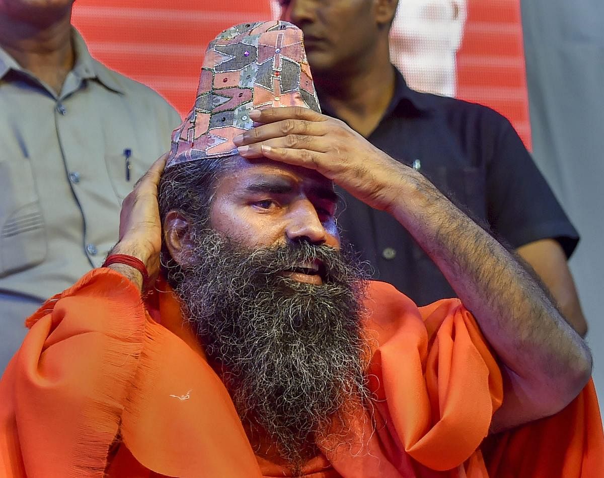 Ramdev also said he would not campaign for the BJP in the 2019 elections, unlike in 2014 when he actively worked in favour of Prime Minister Narendra Modi. (PTI File Photo)