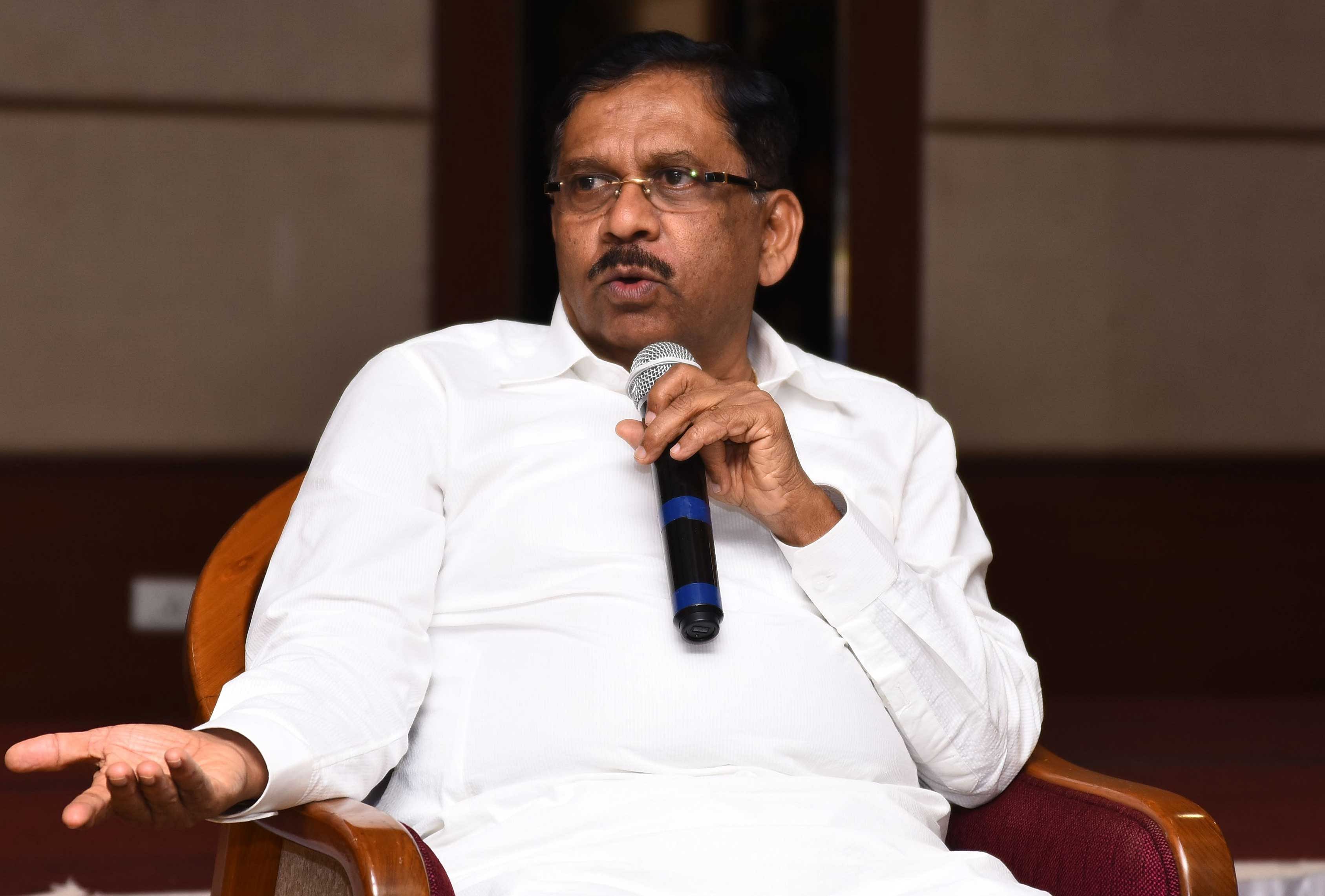 “There is a proposal to create two deputy chief ministers post. But no decision has been taken so far. Congress president Rahul Gandhi will take a call in this regard,” KPCC president G Parameshwara told reporters after emerging from a meeting of senior party leaders. DH file photo