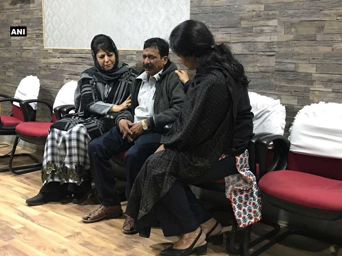 Jammu and Kashmir Chief Minister Mehbooba Mufti today termed the death of a 22-year-old tourist whose vehicle was targeted by stone-pelters the "murder of humanity" and said the incident had rattled the mother in her. Picture courtesy ANI