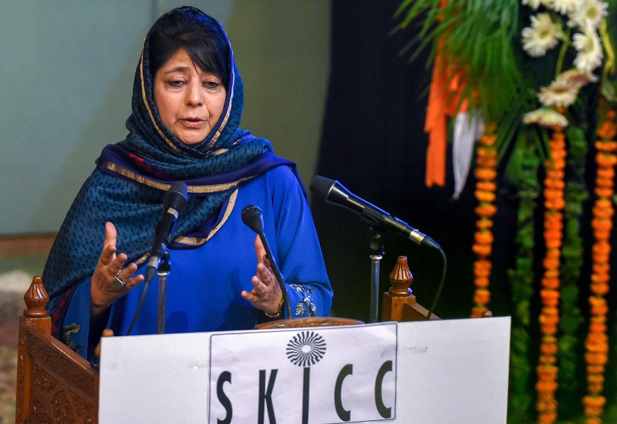 Jammu and Kashmir former chief minister Mehbooba Mufti on Saturday appealed Prime Minister Narendra Modi to accept the "hand of friendship" extended by Pakistan Tehreek-e-Insaf chief Imran Khan for ending the bloodshed in the state. PTI file photo