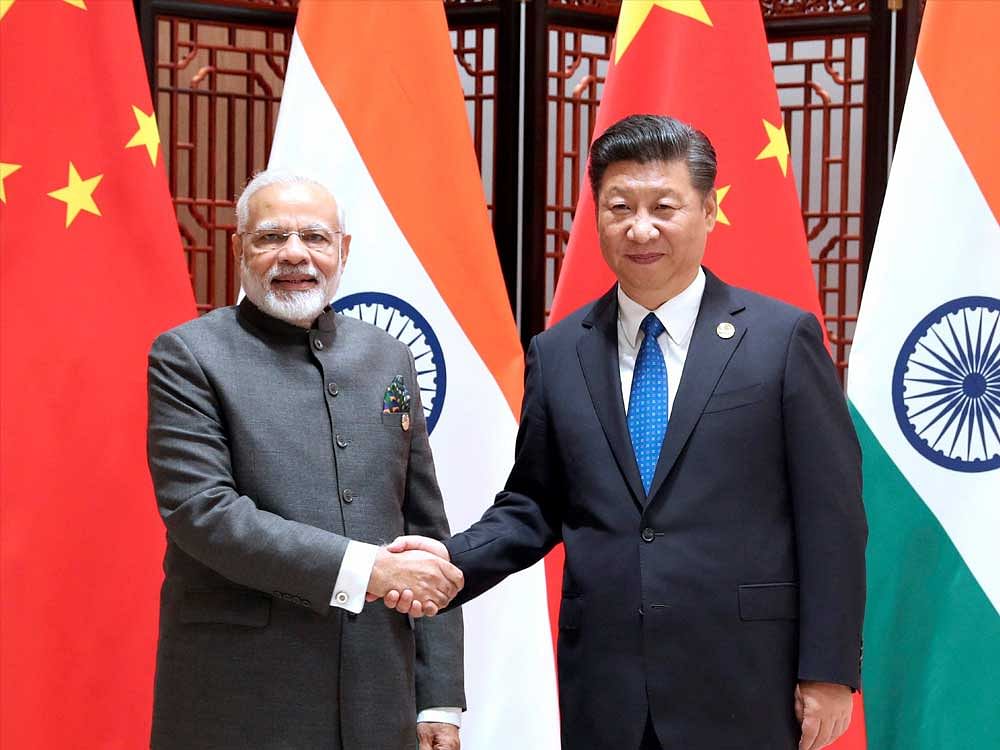 Prime Minister Narendra Modi with Chinese President Xi Jinping. PTI File Photo