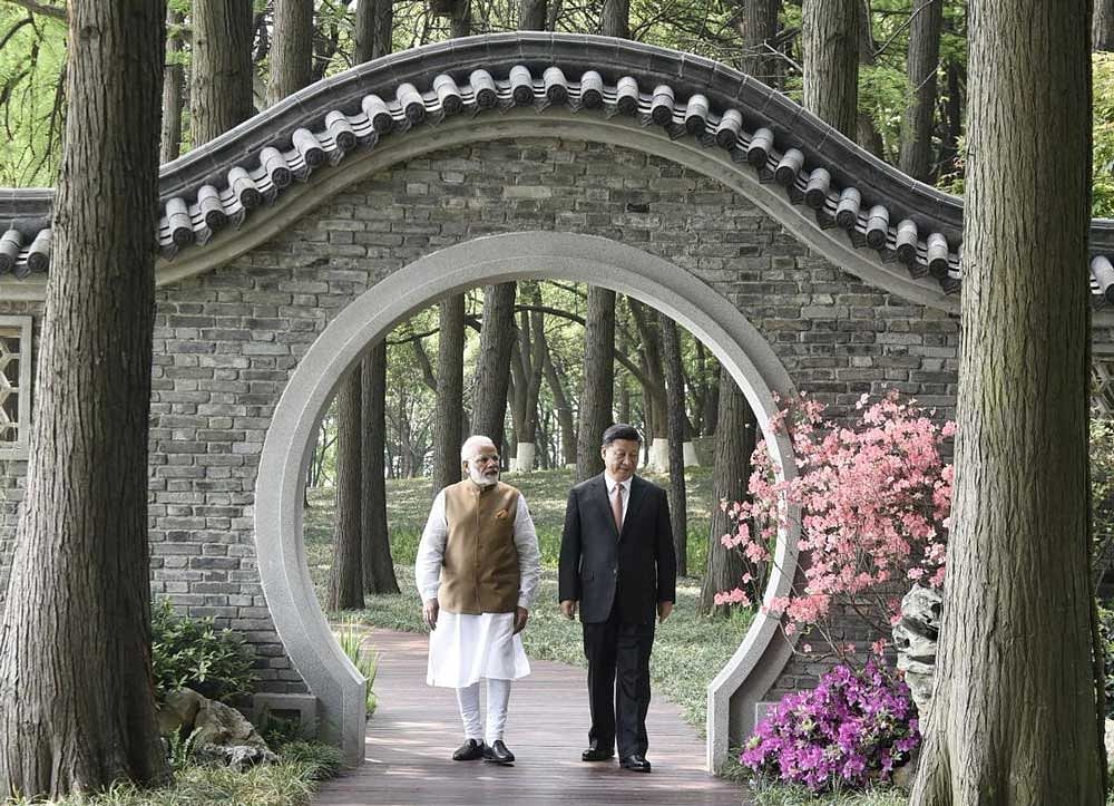 The summit was stated to be unique as the two leaders have no pressure and obligation to strike any agreements nor make big announcements but focus mainly on candid discussions on solutions to some of the vexing problems. Image courtesy: @PMOIndia