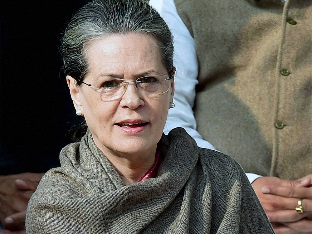 Former Congress president Sonia Gandhi. DH file photo
