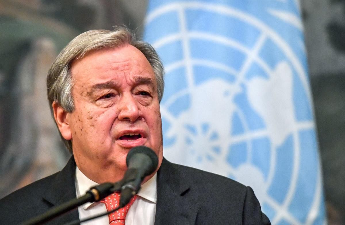 UN Secretary-General Antonio Guterres. AFP File