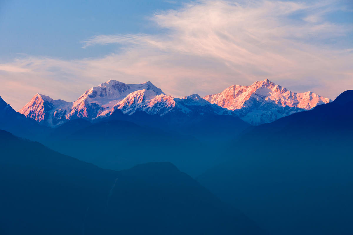 A view of Kangchenjunga from the Pelling viewpoint in Sikkim