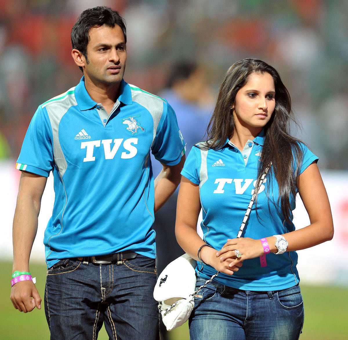 CROSS-BORDER LOVE Sania Mirza (right) and her cricketer-husband Shoaib Malik of Pakistan are among couples who have made Dubai their home. DH File Photo 