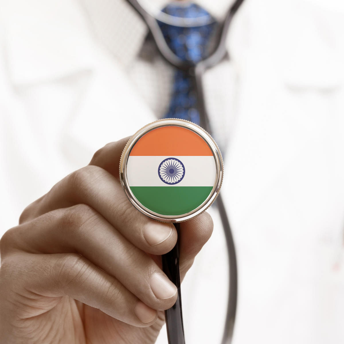 Stethoscope with national flag conceptual series - India