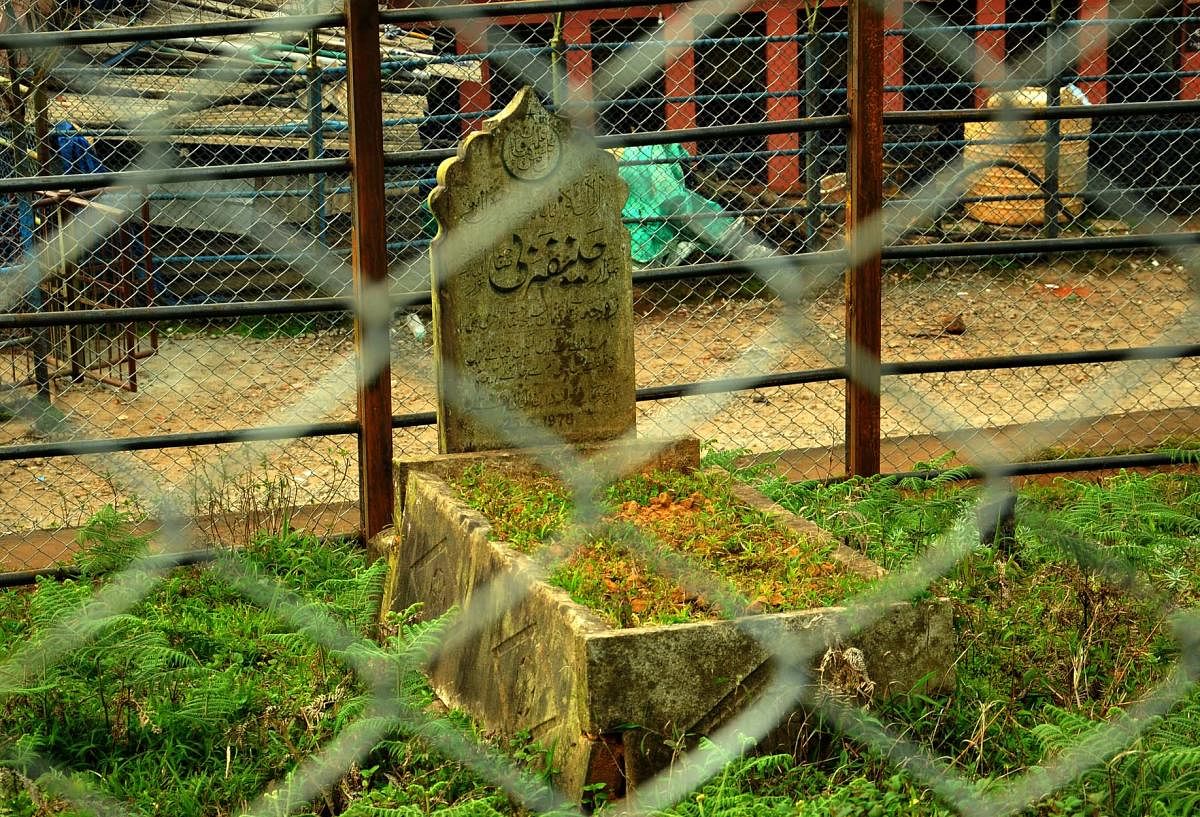 A grave inside the burial ground.