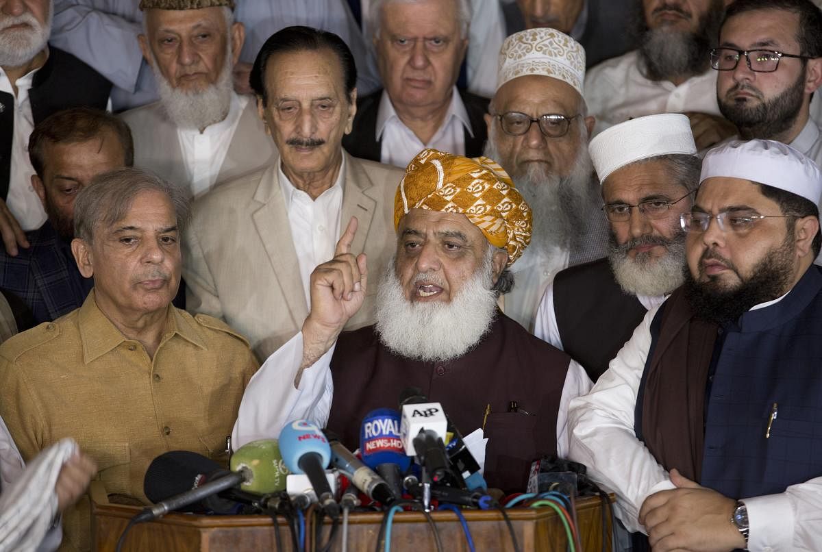 Maulana Falzur Rehman told that the All Parties Conference has rejected the results of the July 25 general elections. With Pakistani election officials declaring the party of Imran Khan to be the winner of parliamentary balloting. AP/PTI