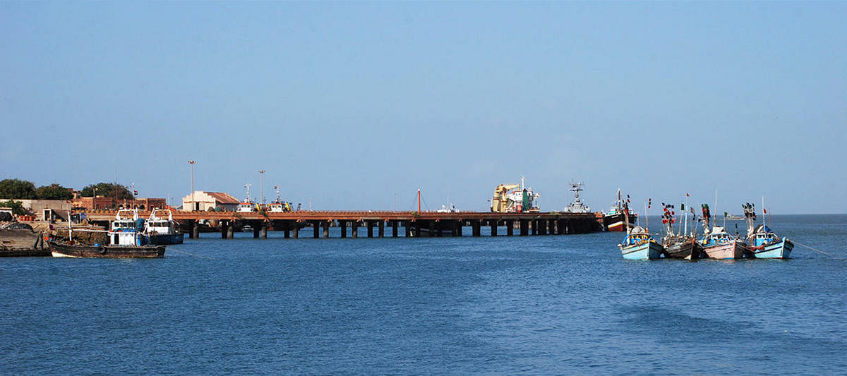 The port of Porbandar