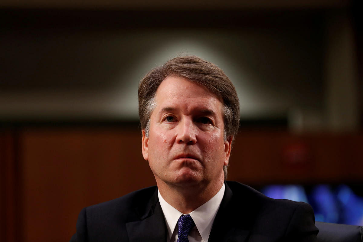 US Supreme Court nominee Judge Brett Kavanaugh listens during his Senate Judiciary Committee confirmation hearing on Capitol Hill in Washington on September 4, 2018. Reuters