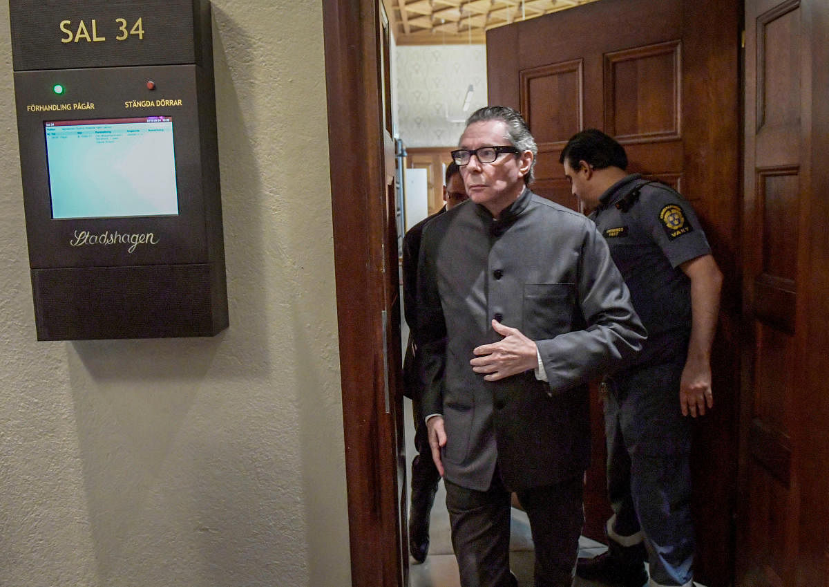 Frenchman Jean-Claude Arnault arrives for the last day of hearings in his trial for rape and sexual assault at the district court in Stockholm, Sweden September 24, 2018. TT News Agency/Janerik Henriksson/via REUTERS