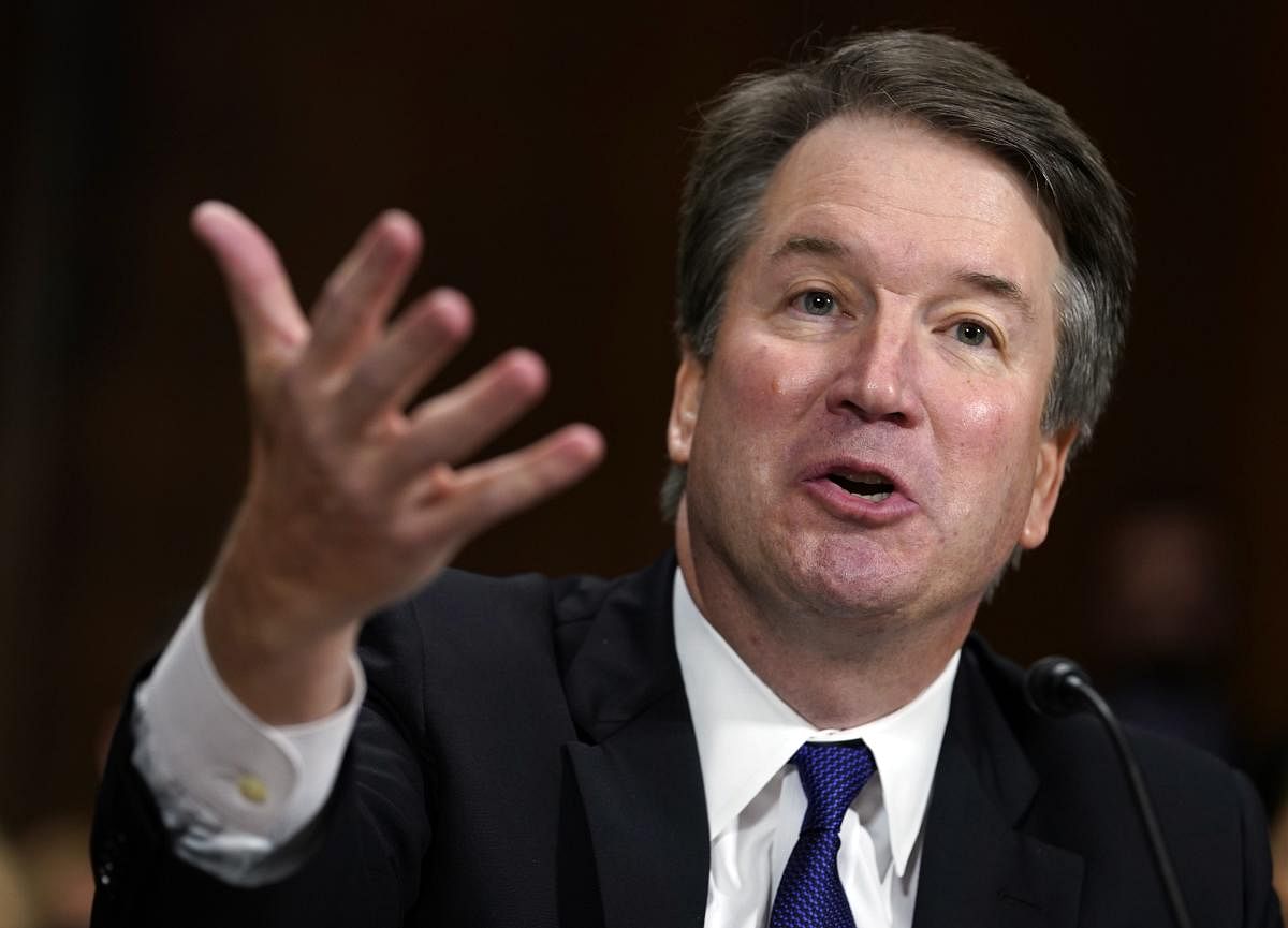 US Supreme Court nominee Brett Kavanaugh testifies before the Senate Judiciary Committee on Capitol Hill in Washington on September 27, 2018. (AP/PTI Photo)