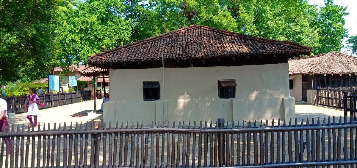 A view of The Bapu Kutir in Sevagram Ashram. (DH Photo/Mrityunjay Bose)