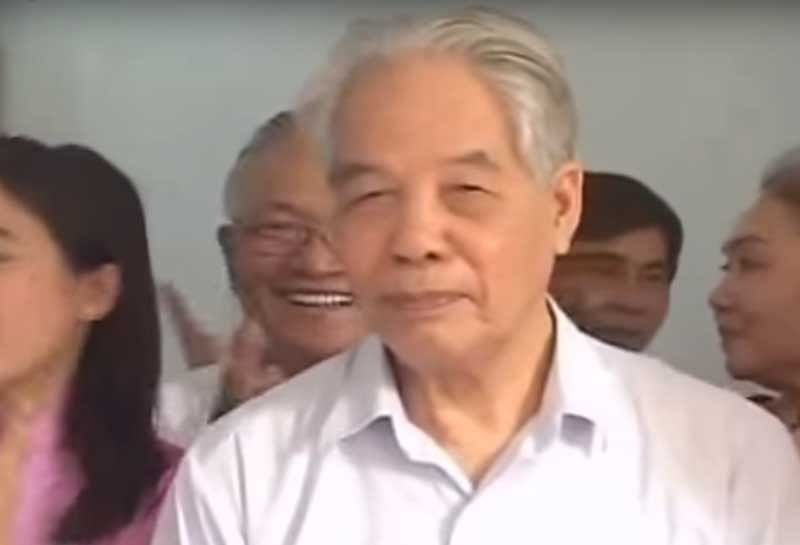 Former General Secretary of the Communist Party of Vietnam Do Muoi. Screengrab.