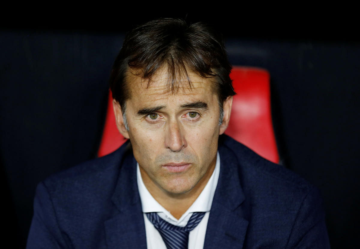 With Real Madrid not having scored in three consecutive games, questions have been raised about new coach Julen Lopetegui's strategies. REUTERS 