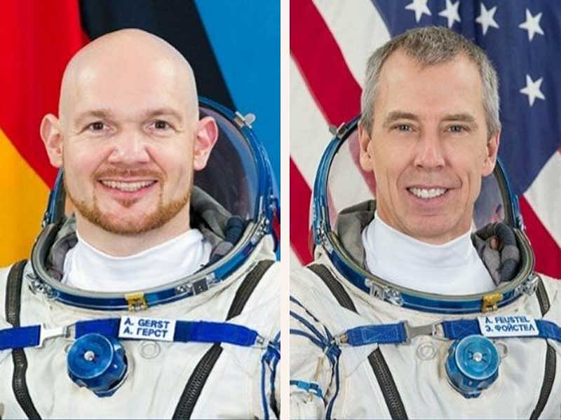 NASA astronauts Drew Feustel and Ricky Arnold and Oleg Artemyev of Roscosmos touched down on steppe land southeast of the Kazakh town of Dzhezkazgan at the expected time of 1145 GMT. Image courtesy: Drew Feustel twitter 