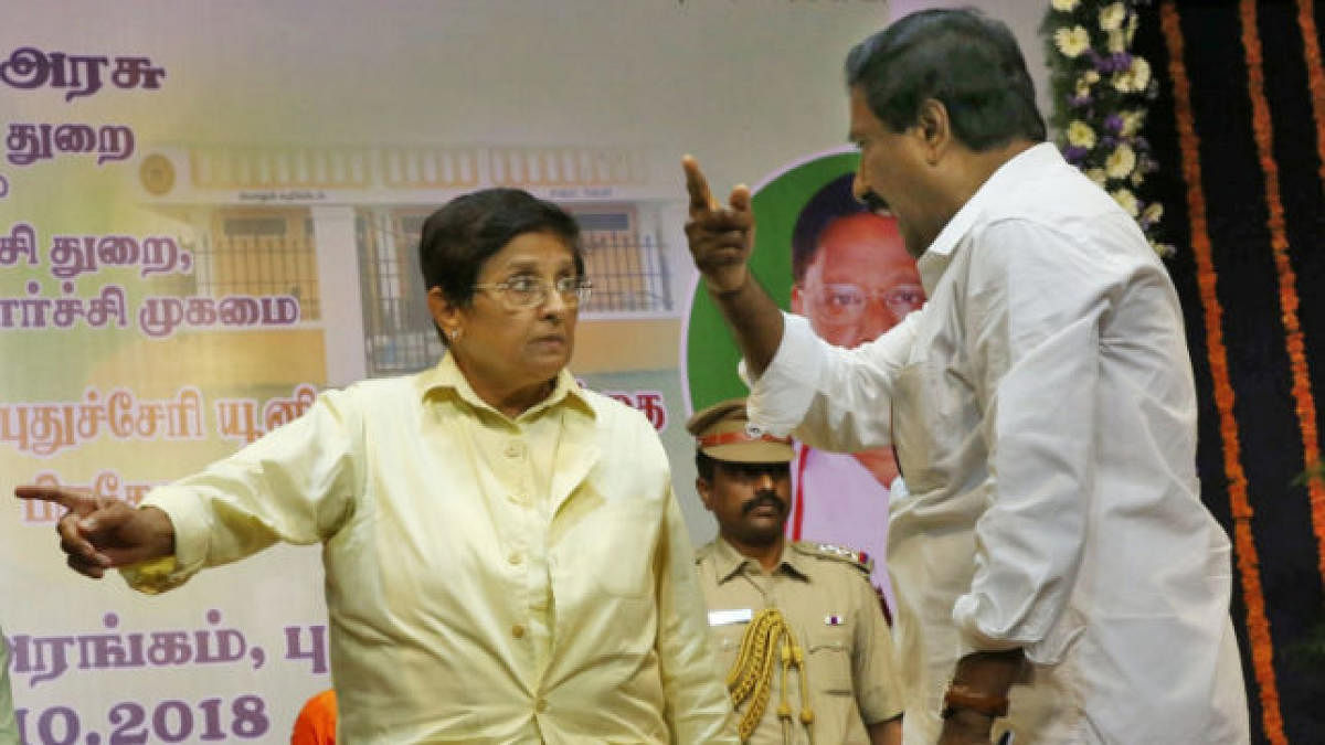 Puducherry AIADMK legislator A Anbalagan on Wednesday submitted a privilege motion against Lt Governor Kiran Bedi for “insulting him” at a public event 