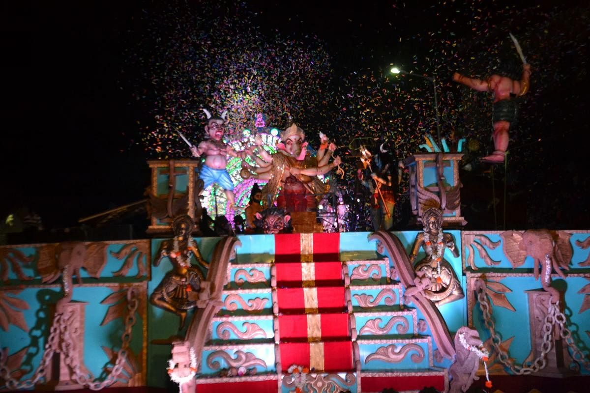 A file photo of a Mantapa during Dasara procession in Madikeri.