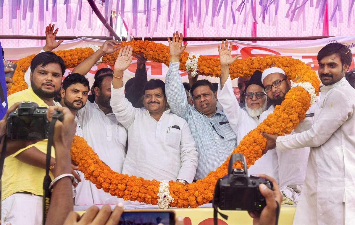 Samajwadi Secular Morcha leader Shivpal Yadav Saturday ruled out forming an alliance with the BJP in Uttar Pradesh, saying "we are secular people" and there was no question of allying with the ruling party. PTI file photo