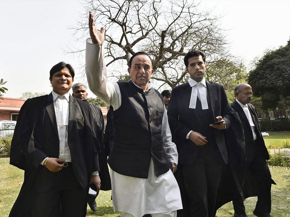 Swamy had earlier accused Vora of wasting the court's time by filing “frivolous applications” in the case. PTI file photo.