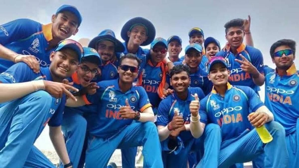 STAMPING AUTHORITY India under-19 players in a jubilant mood after winning the Asia Cup in Dhaka on Sunday. Twitter
